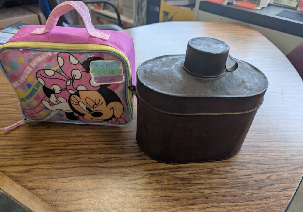 new and old lunchbox